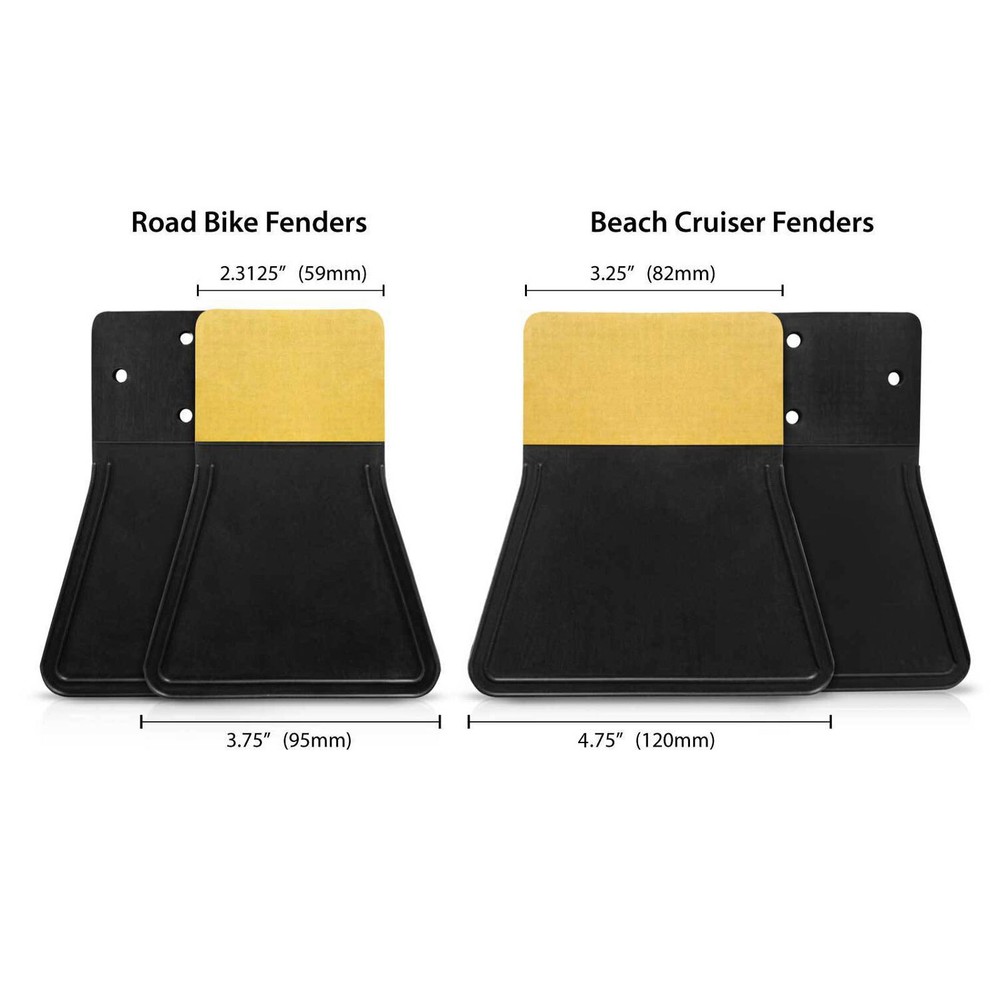 Retro Bicycle Mud Flaps - Quick Install - Two Sizes