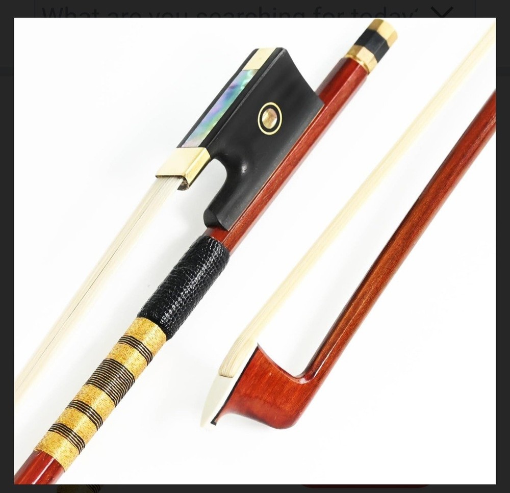 Concert Level Pernambuco Viola Bow 4/4 Size Straight ~ Balanced Ebony Frog ~
