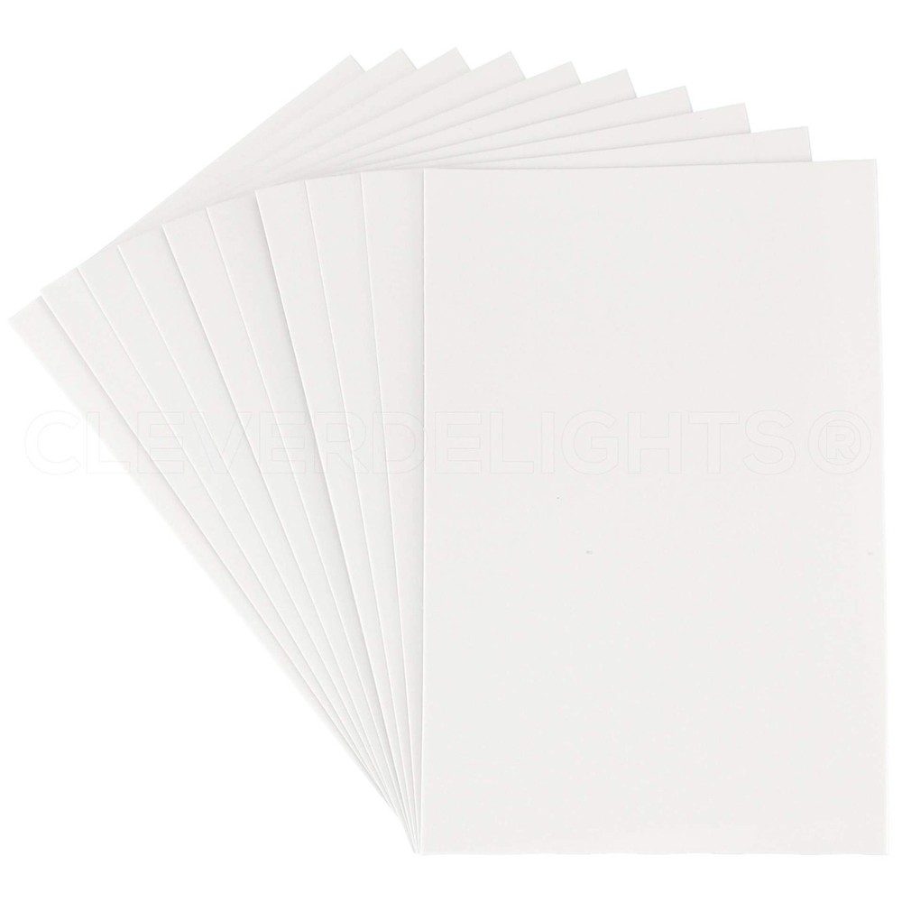10 Pack - 8" x 12" Foam Sheets - White - Large Self Adhesive Craft Sheets