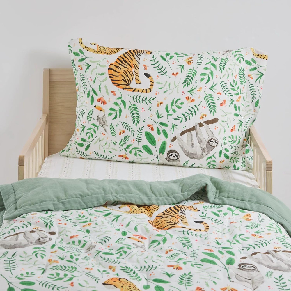 Toddler Bedding 3-Piece Set | Includes Comforter, Crib Sheet & Pillowcase | Soft