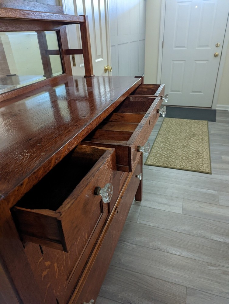 sideboard, oak, large, antique 
