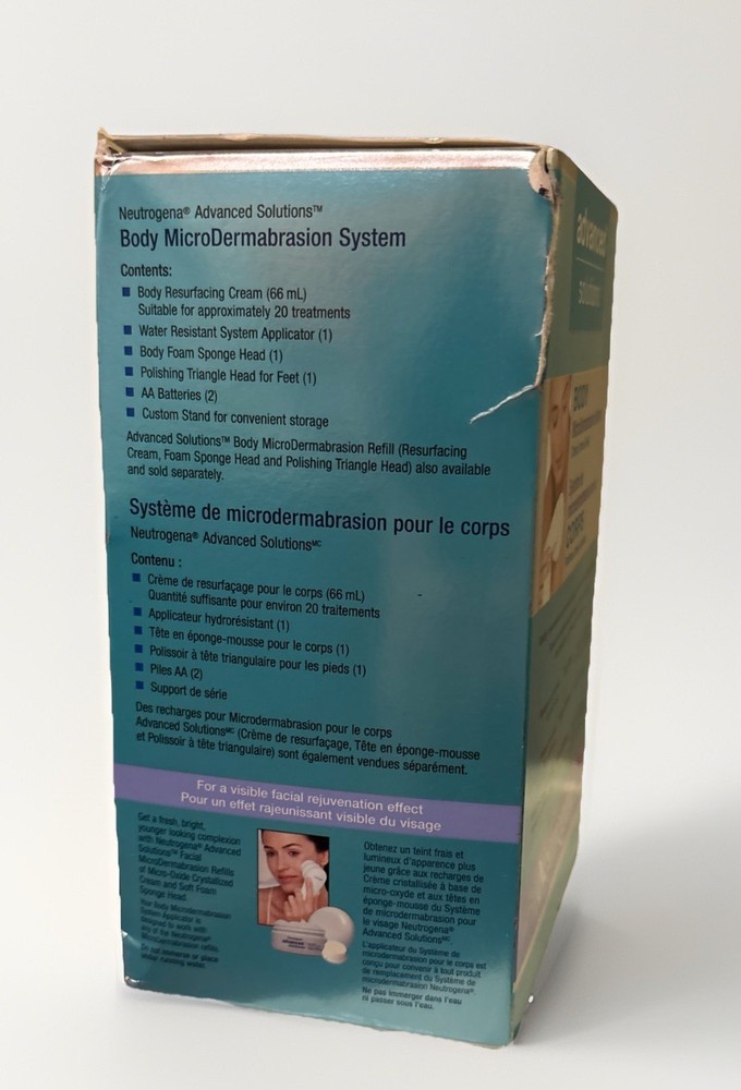 NIB Neutrogena Advanced Solutions Body Micro Dermabrasion System Discontinued