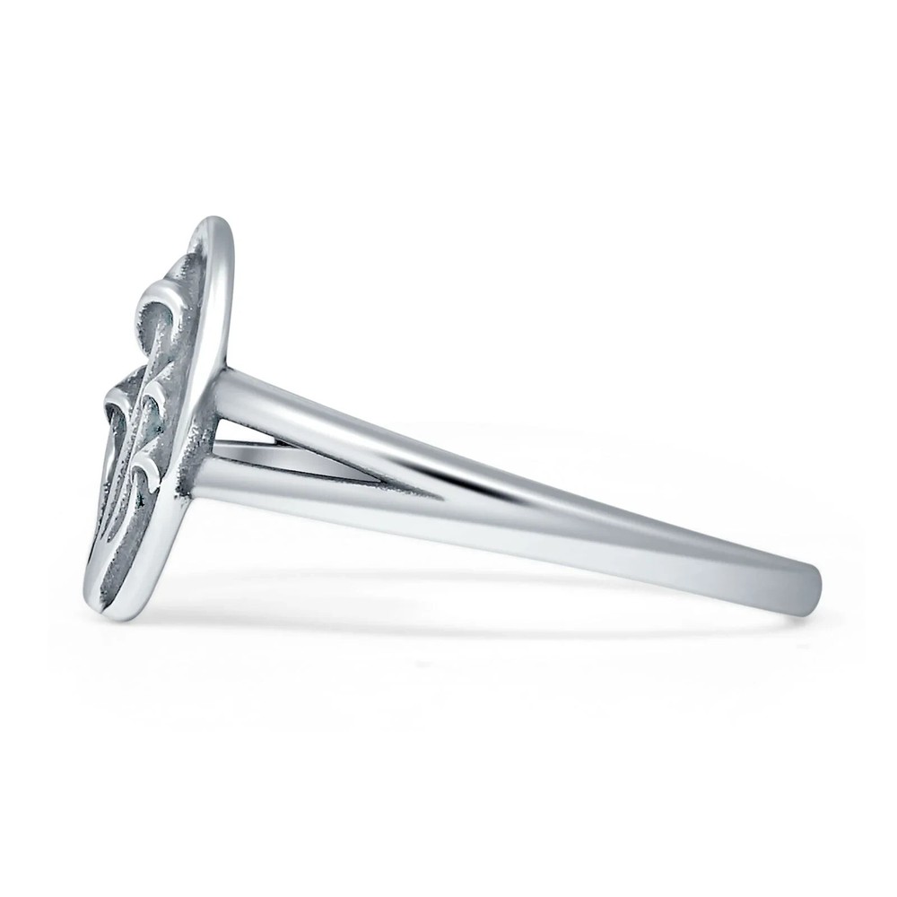 Mushroom Oxidized Ring 925 Sterling Silver 11.2mm