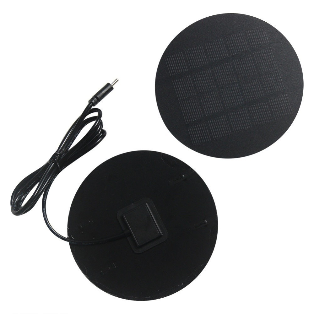12W Solar Panel Charger with Type C Output USB Cable for Lights Curtains