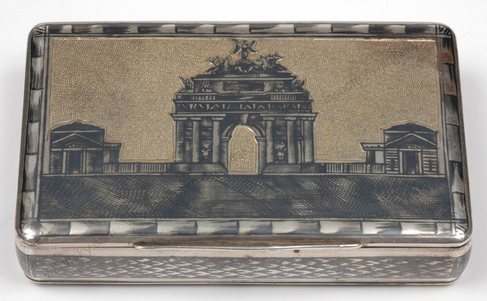 Moscow silver snuff-box, 1841