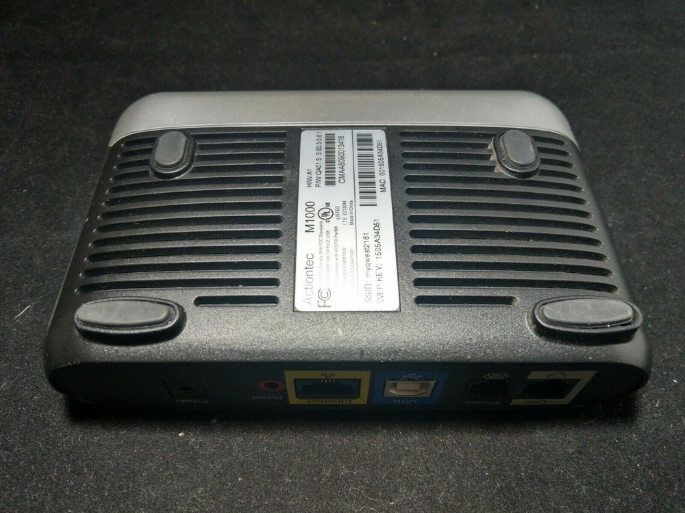 ACTIONTEC M1000 DSL Modem - Missing Power Supply and Packaging