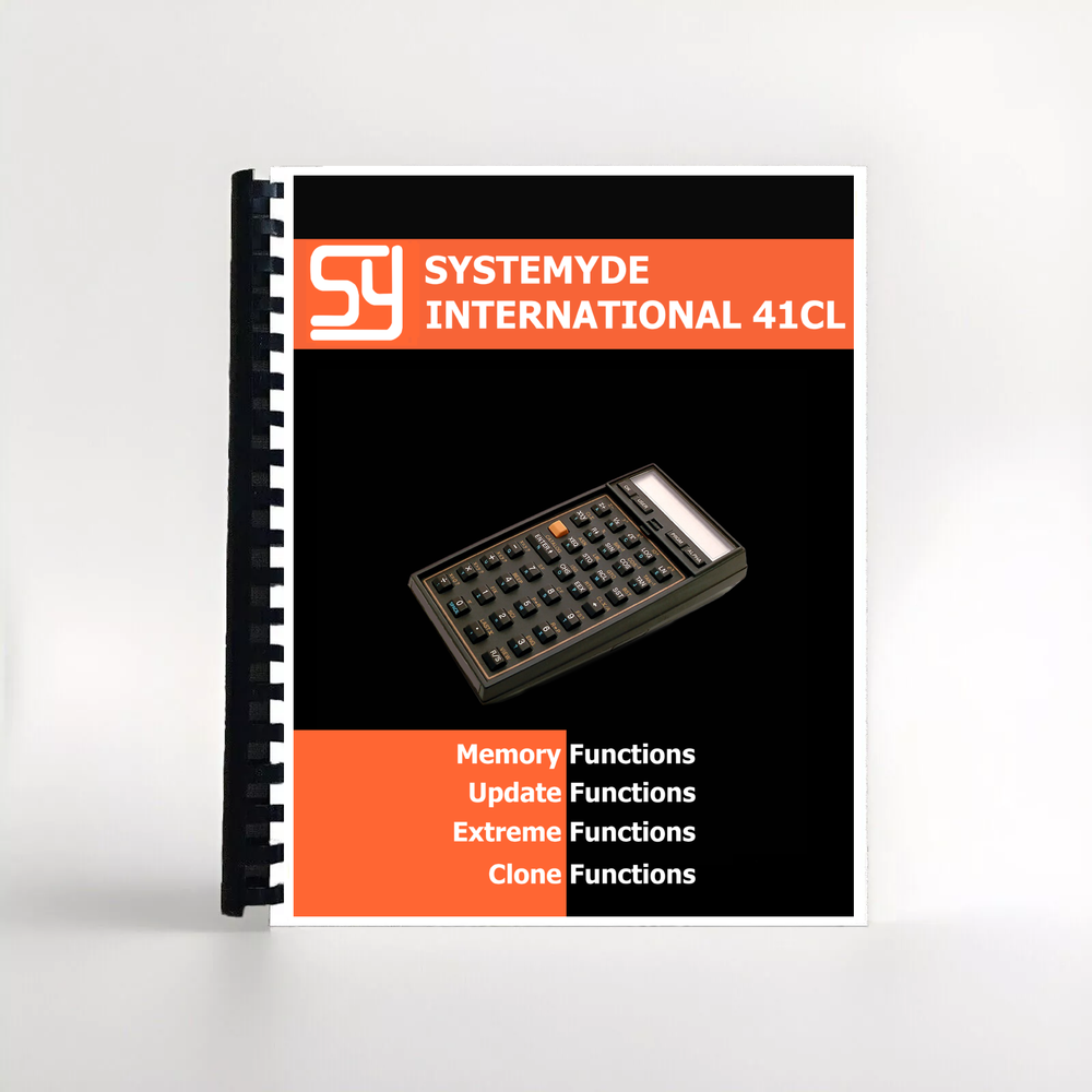 Systemyde Hewlett Packard HP 41CL Calculator Functions Manual