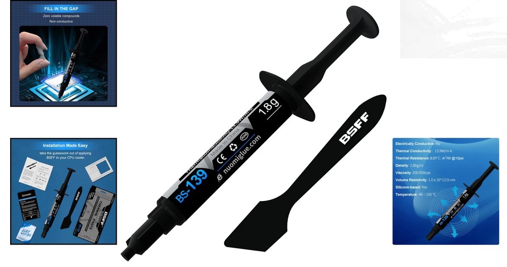 Grade Thermal Compound Paste, 1.8g - CPUs, Heatsinks & All Coolers