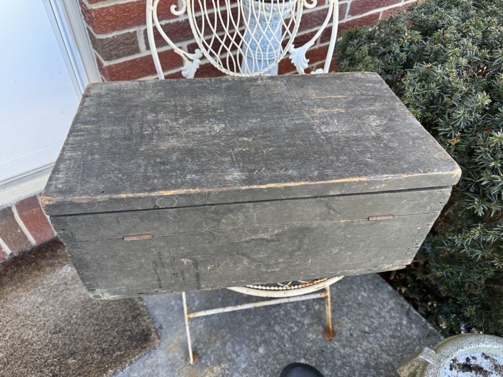 Antique Wooden Footlocker/Toolbox