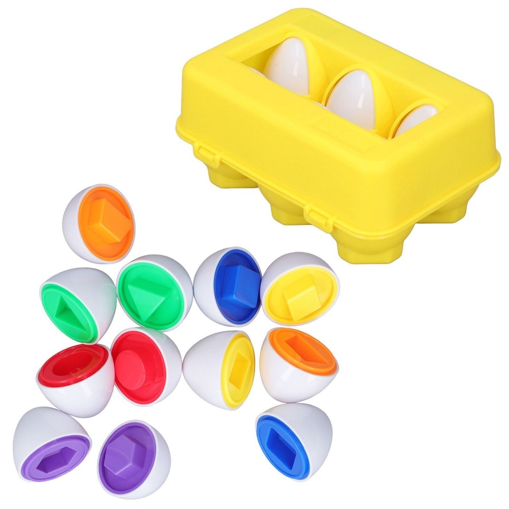 Kid Matching Egg Portable Color Shape Recognition Matching Easter Eggs