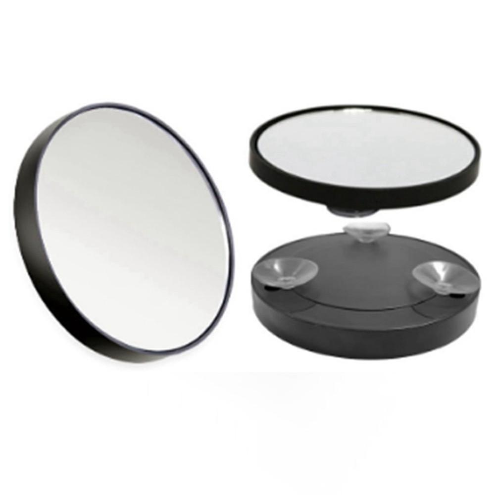 Magnifying Makeup Suction Cup Vanity with Handle ,White U8G33178