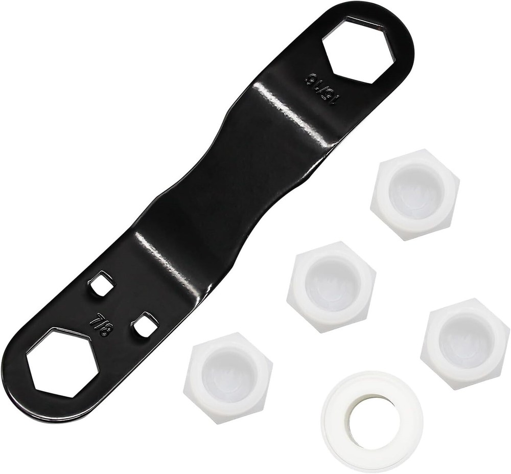 Water Heater Drain Plugs & Angled Wrench for RV Camper Fits 7/8" 15/16" 1/2" NPT