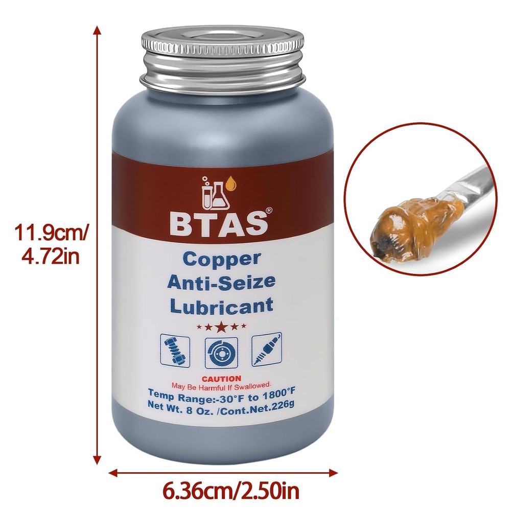 Copper Anti Seize Grease Lubricant High Temp Never Antiseize Compound for Spark