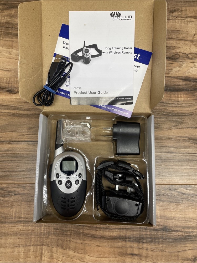 Cujo Control Black Wireless Rechargeable Dog Training Collar and Remote Control