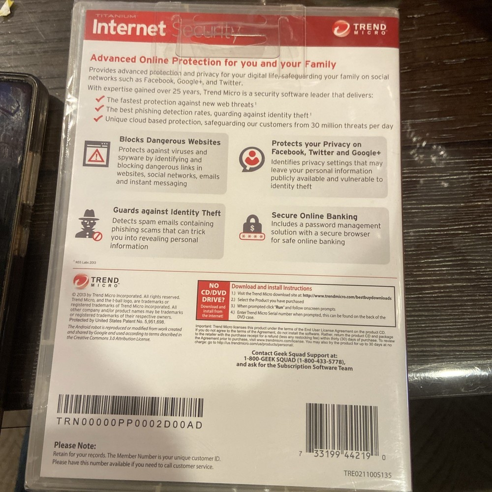Trend Micro Titanium Internet Security 3 Devices Apple Windows Android 2013-NEW