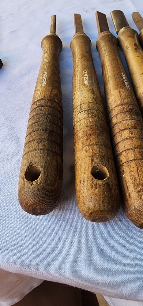 7 Vintage Craftsman Chisels Lathe Tools