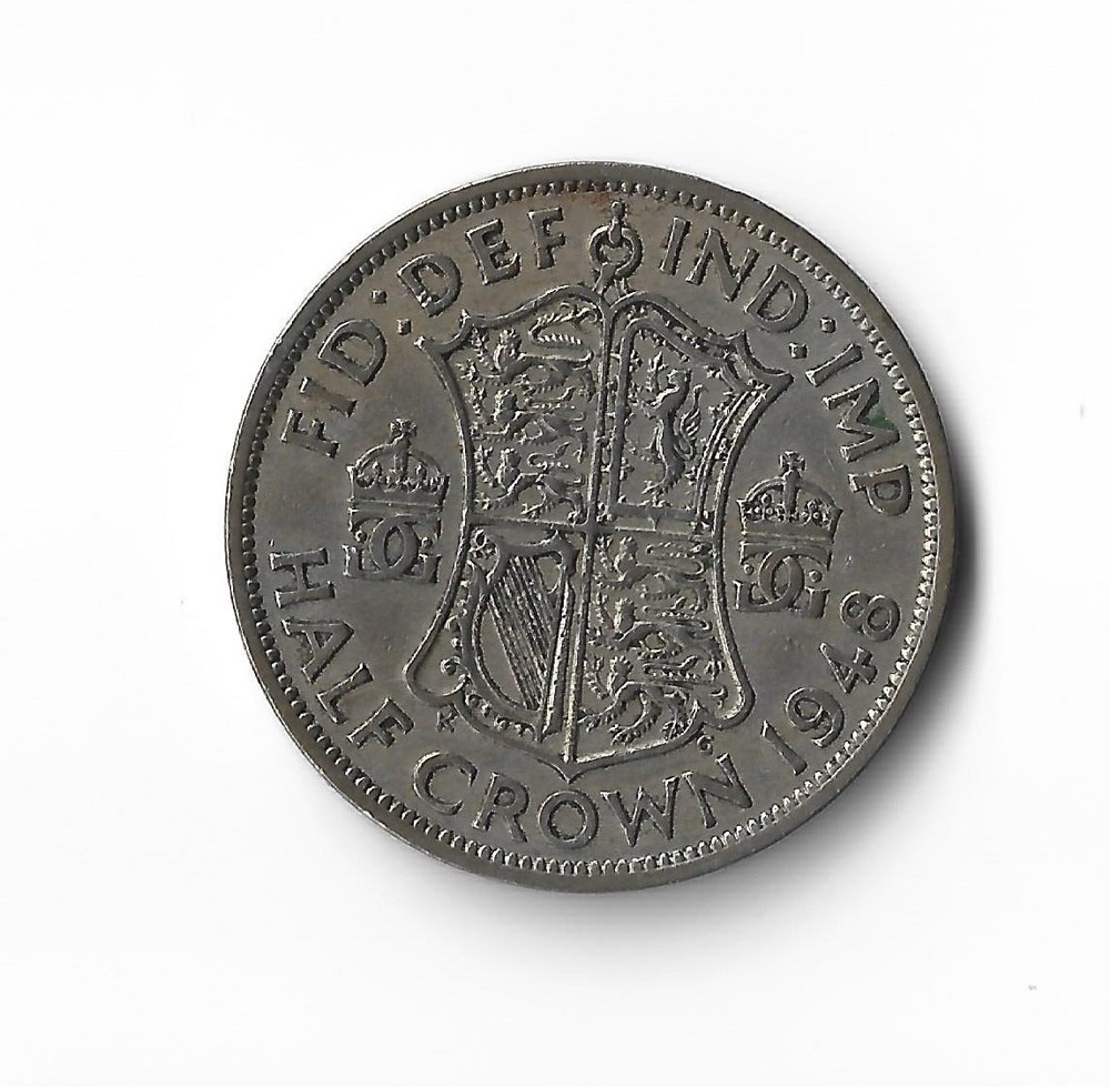 Bristish 1948 coin Half Crown code 9430
