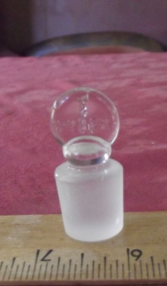 Pyrex # 19 Penny Head Ground Glass Stopper