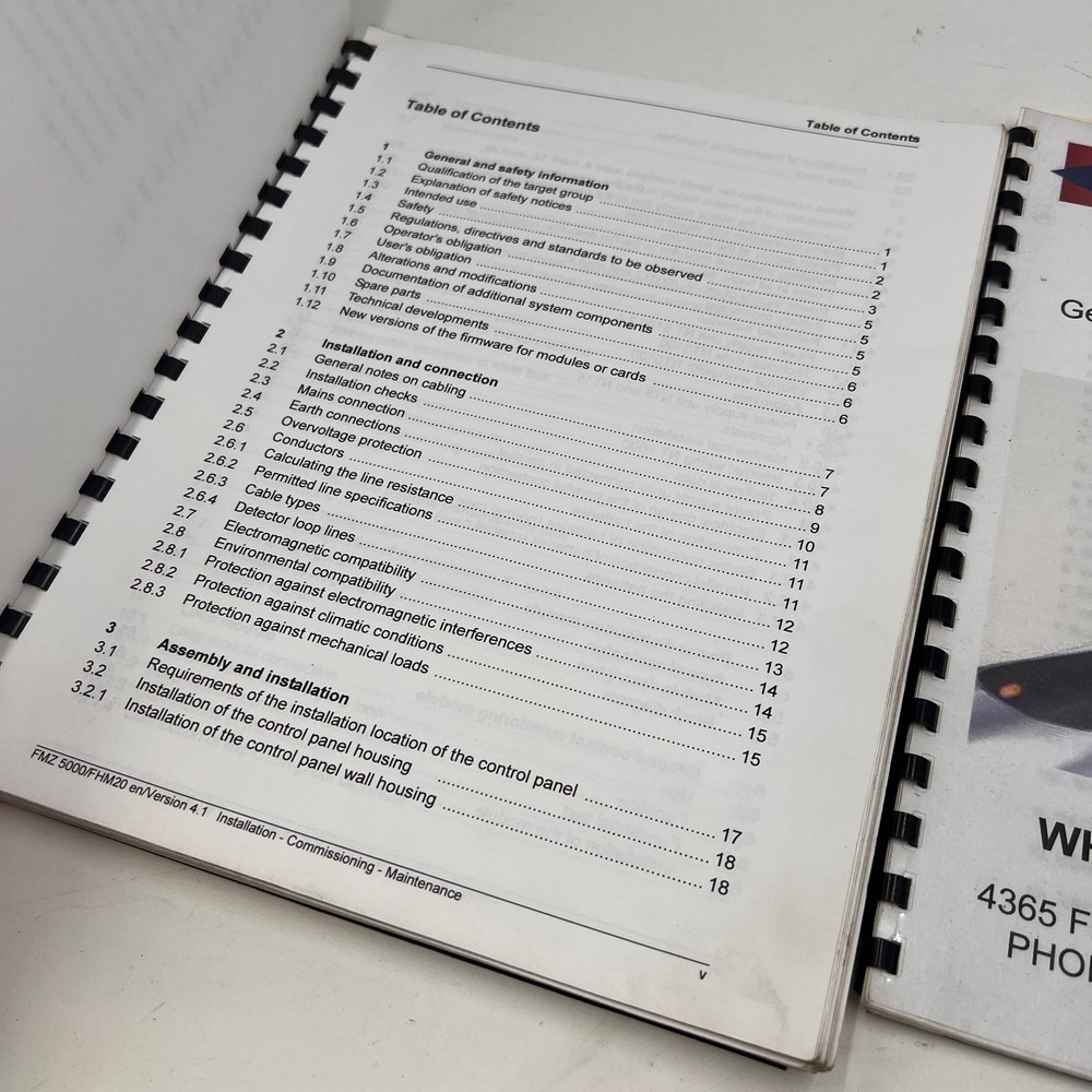 2 MANUALS FLAMEX FMZ5000 FIRE DETECTION CONTROL PANEL * MANUALS ONLY *