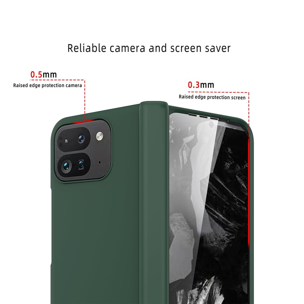 Woluki Pixel 9 Pro Fold Case Spring Hinge Built-in Screen Protector Hard PC