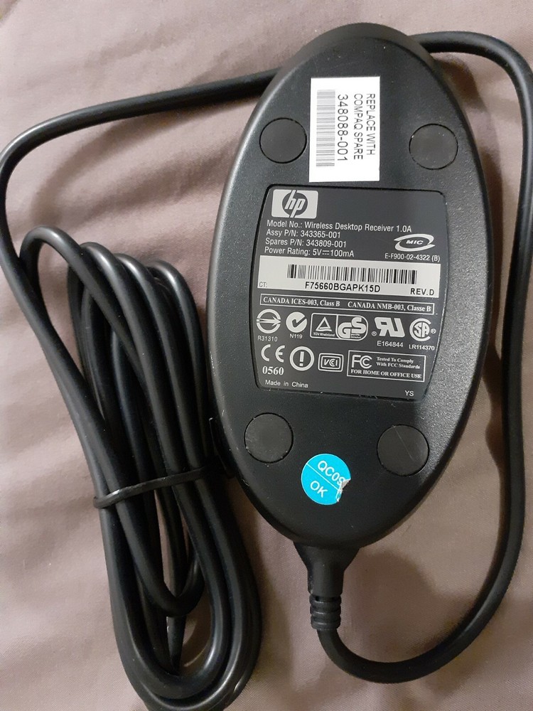 HP 343365-001 Wireless Desktop Receiver 1.0A