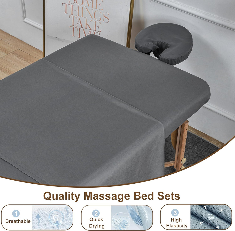 4 Set Massage Table Sheets Sets, 12Pcs Reusable Soft Microfiber Massage Bed Shee