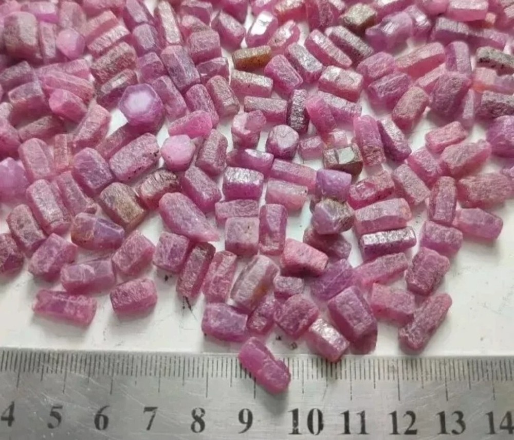 800gm Good Quality Ruby Hexagonal Crystals With Nice Color & Termination-Africa.