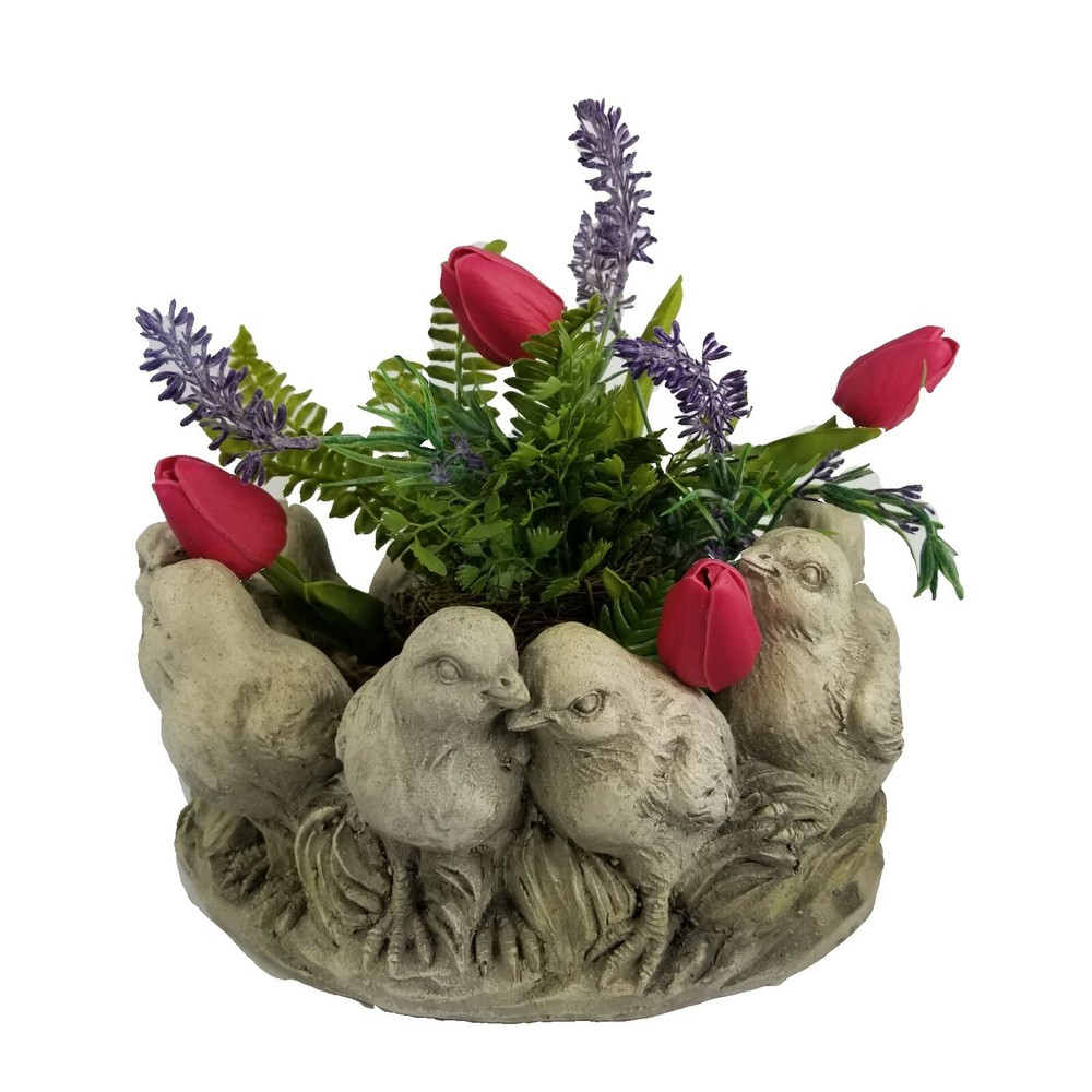 Chicks in a Circle Garden Flower Pot Planter