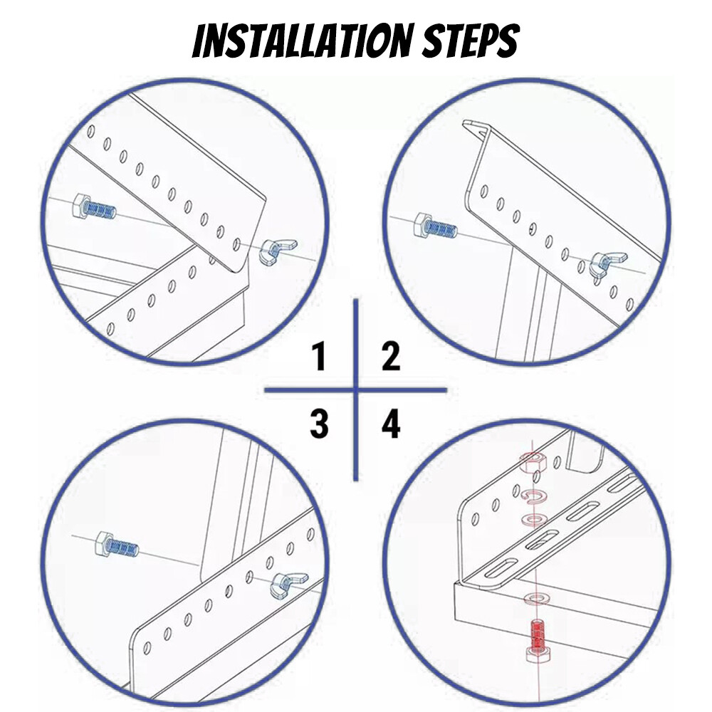 Angled Solar Panel Adjustable Mounting Frame Rails Brackets Tilt Shed Boat RV