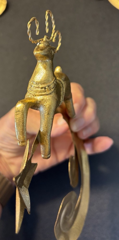 4 Gold Reindeer Decoration