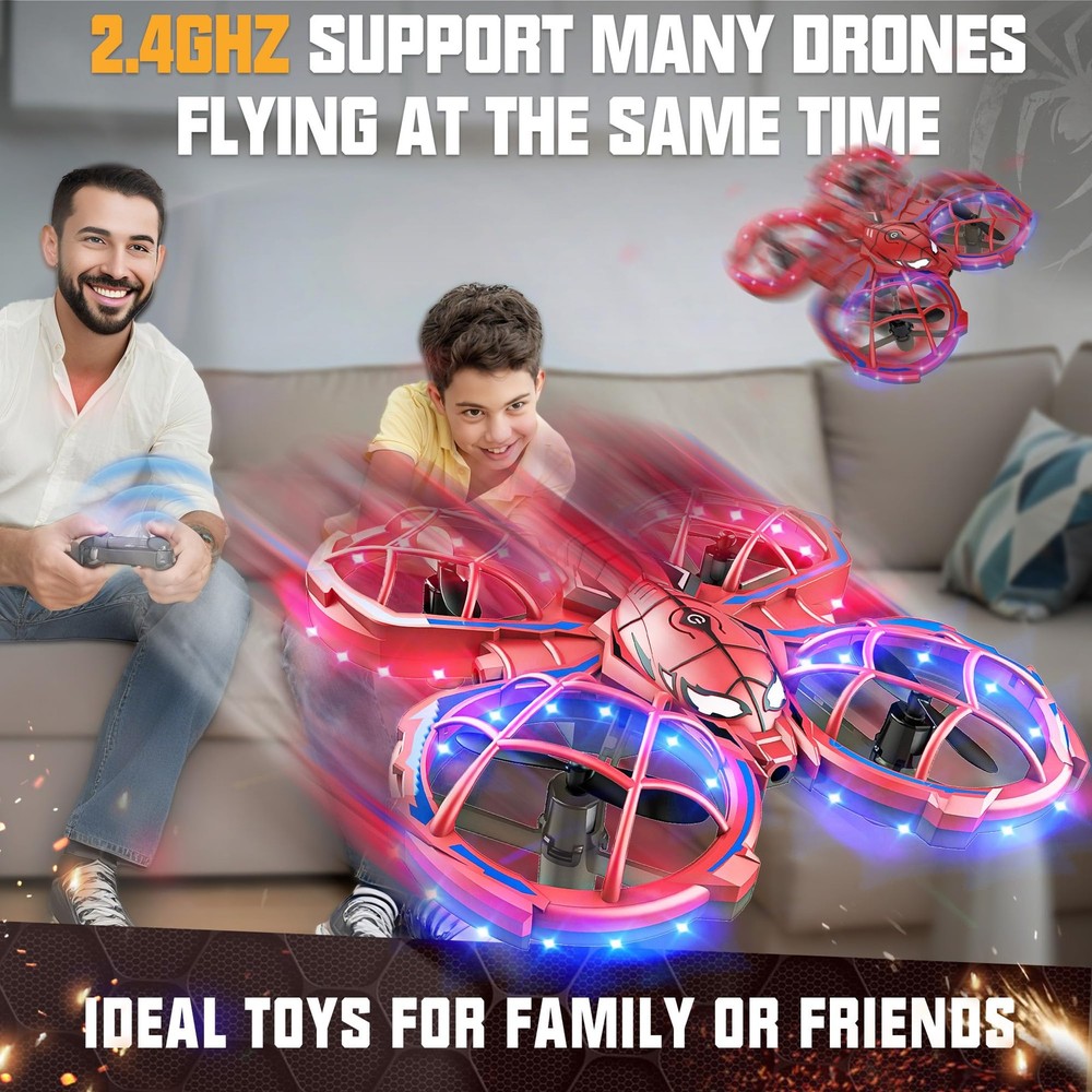 Mini Drone Easy to fly Beginner, LED Remote Control Drones, RC Quadcopter wit...