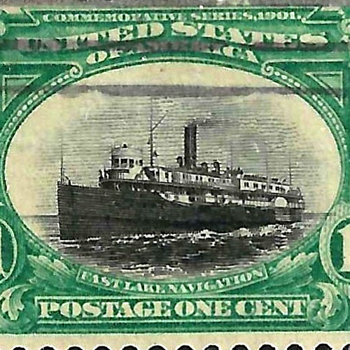 Sc #294 Vignette Shift Error Low  Ship  1 Cent PAN AM 1903 US 66A81