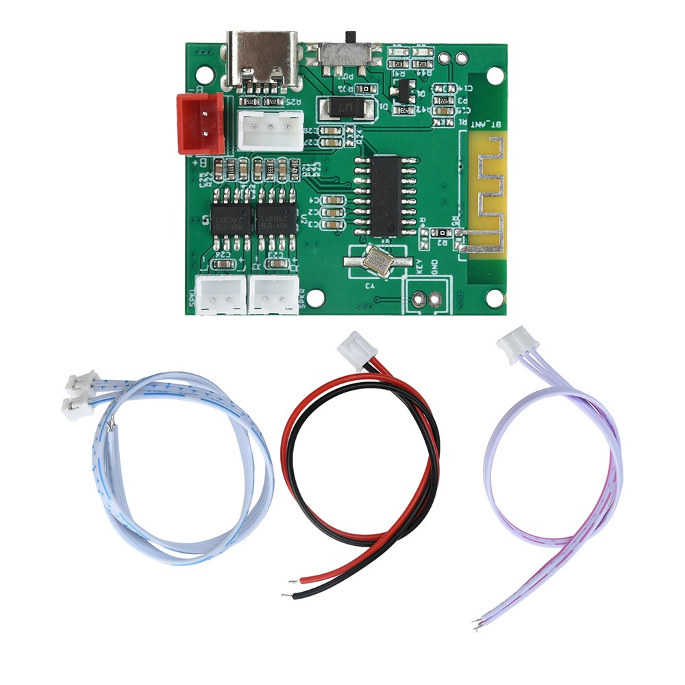 DC3.7V-5V Stereo 5.0 Bluetooth 5W+5W Bluetooth Decoder Module w/ Power Amplifier