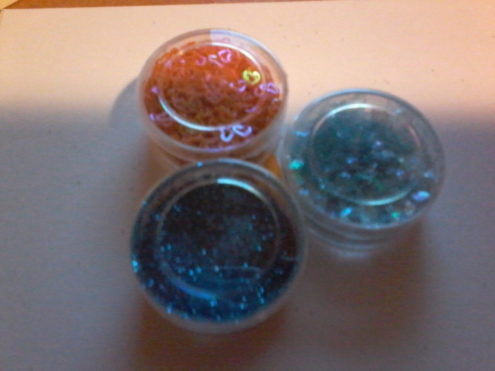 3X BOX WITH GLITTERS  FOR SCRAPBOOKING (GLIT18)