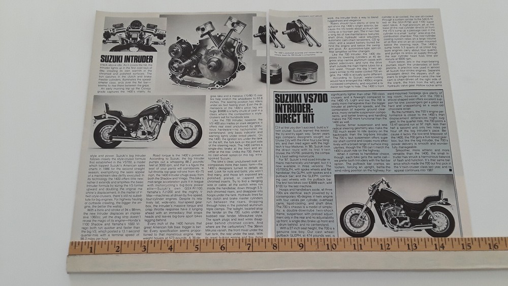 1987 SUZUKI VS1400GL INTRUDER ORIGINAL 1987 ARTICLE
