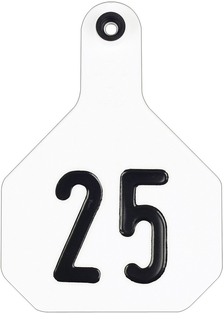 Y-Tex 4 Star Large Cattle Ear Tags White Numbered 151-175