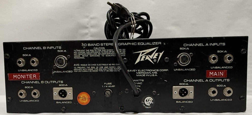 Peavey 10 Band Stereo Graphic Equalizer