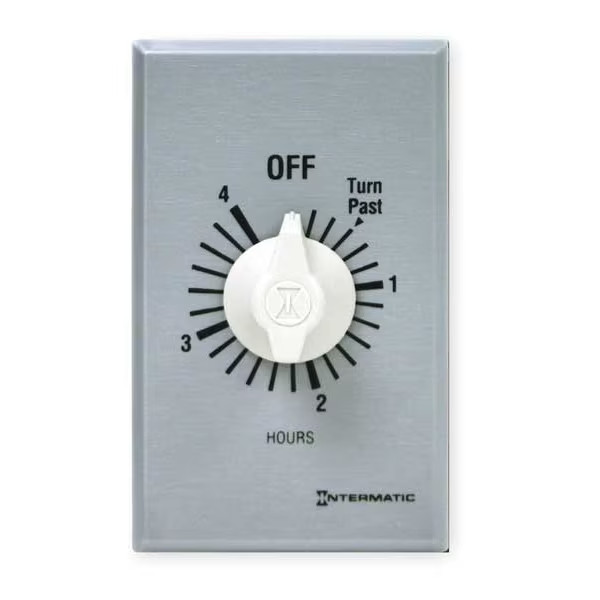 Intermatic Ff4h Timer,Spring Wound    4 Hr   Spst  Silver  new