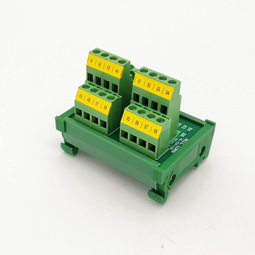 DIN Rail Mount 2x8 Position Power Distribution Module Board.