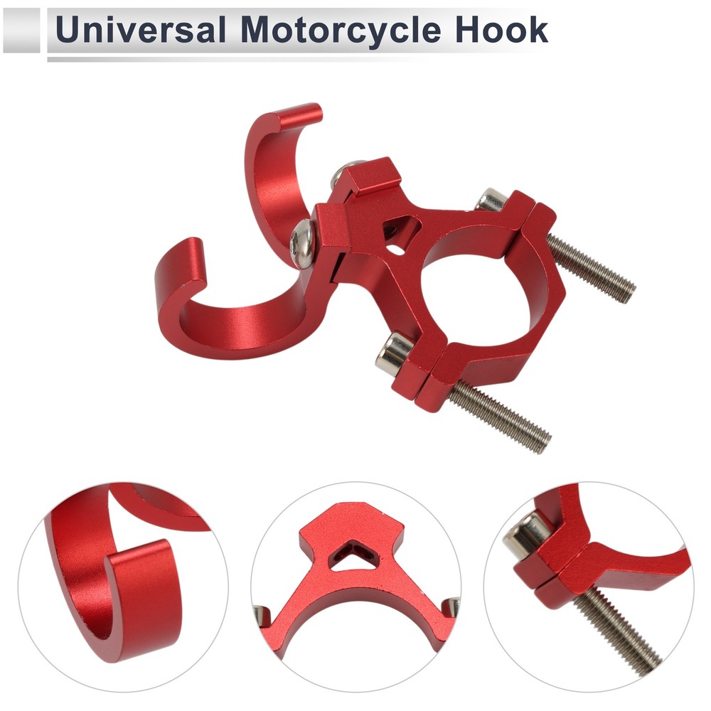 Motorcycle Bow Hook Screw Nut 1 Set Red