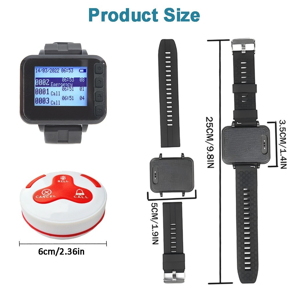 Wireless Call Pager System Buzzer Alarm Waiter Restaurant Call Button