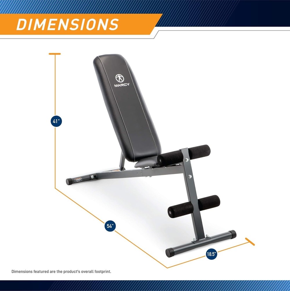 Versatile Adjustable Utility Bench for Strength Training - Black, Compact Design