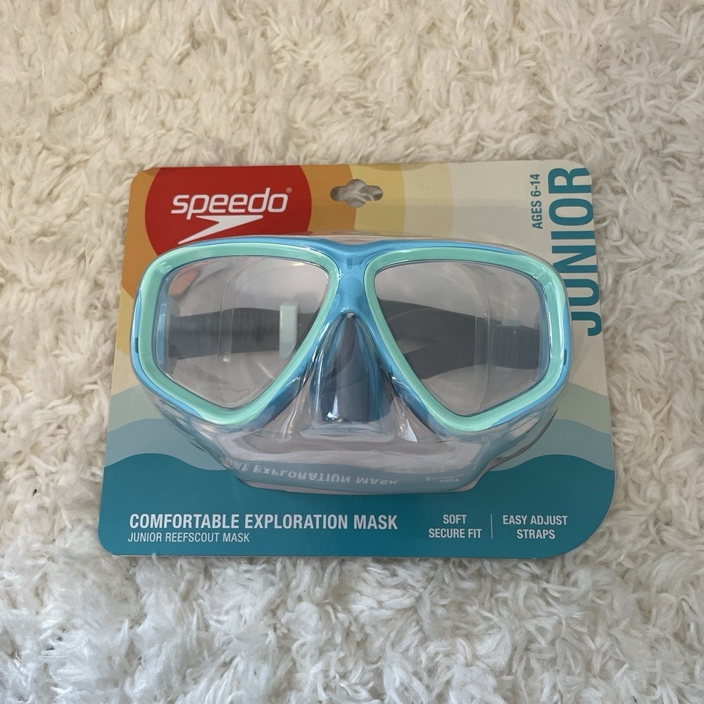 Speedo Endcap Junior Mask for Ages 6-14: Polycarbonate Silicone