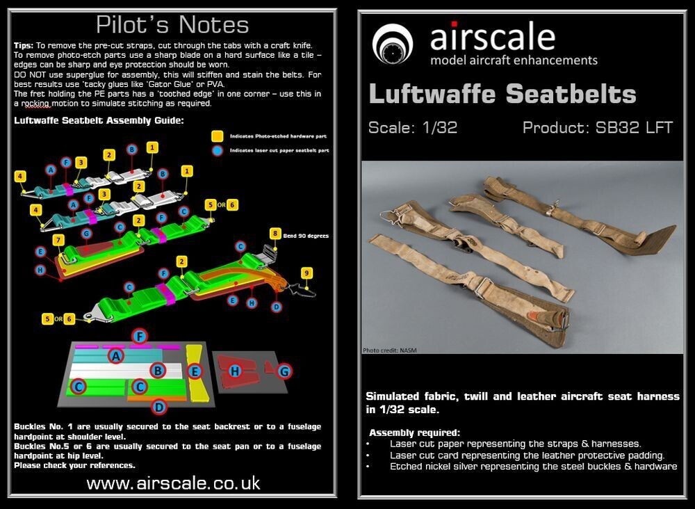 Airscale 1/32 Luftwaffe Seatbelts