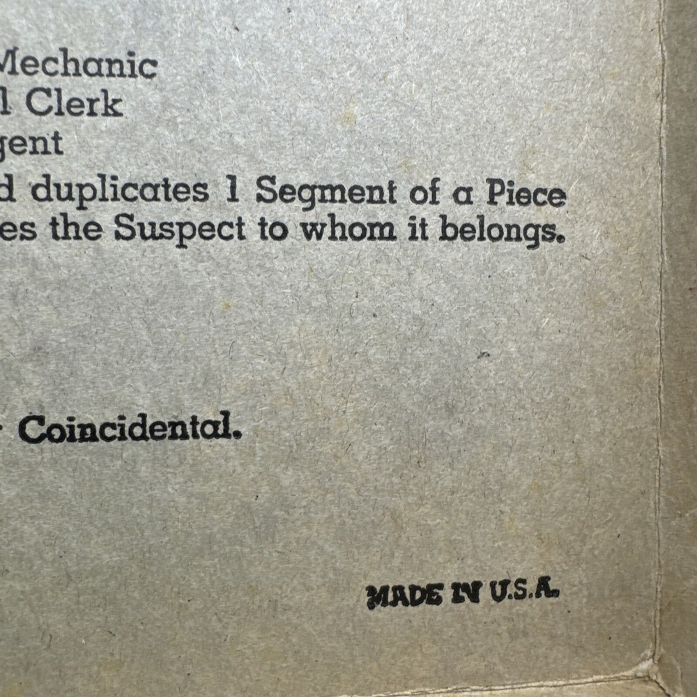 Whodunit Board Game 1959 Cadaco no. 232