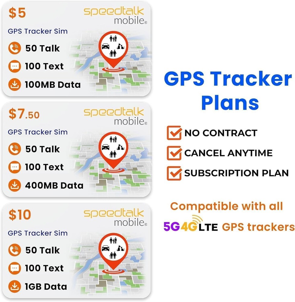 Speedtalk Mobile GPS Tracker SIM Card - Lightweight, Secure, 24/7 Support