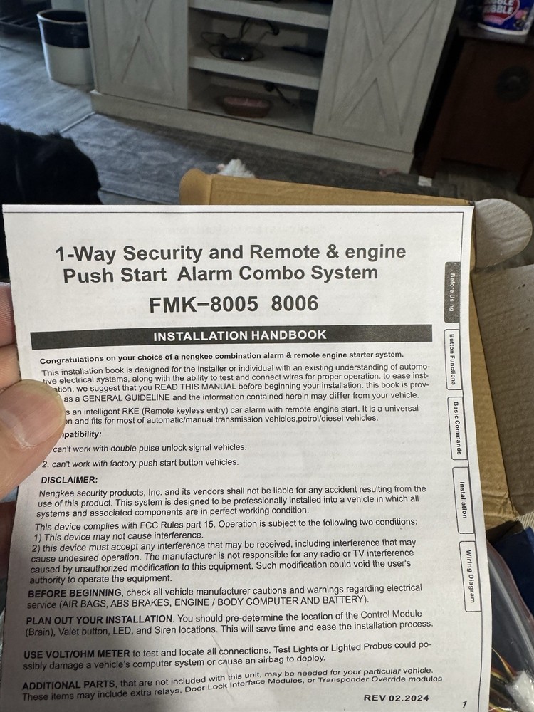 Car Keyless Entry Security Alarm System with Remote Engine Start and Push to....