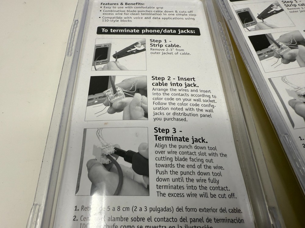 Three (x3) Data Shark, 110 Punch down Tool, Sealed