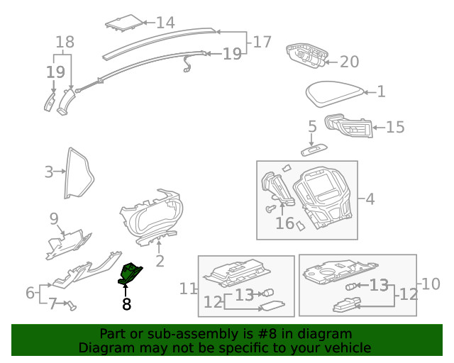 Genuine GM Compartment Box 90800594