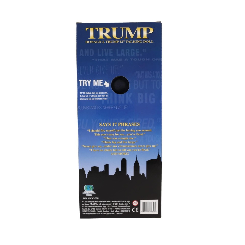 The Apprentice Talking Donald Trump Doll 12 Inch, Blue